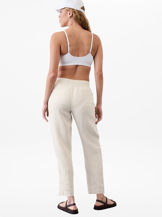 Image number 6 showing, Retreat High Rise Linen Ankle Pant