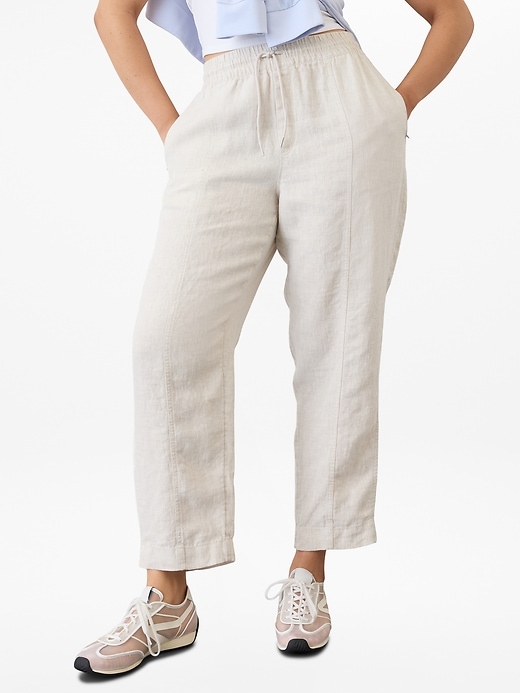 Image number 7 showing, Retreat High Rise Linen Ankle Pant