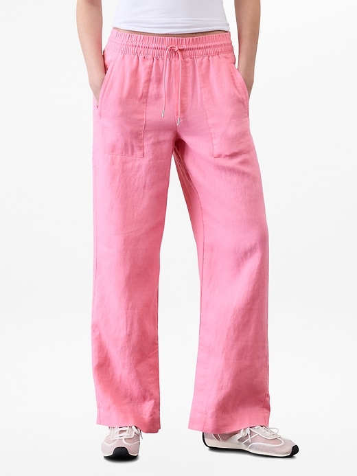 Image number 8 showing, Retreat Linen High Rise Wide Leg Pant