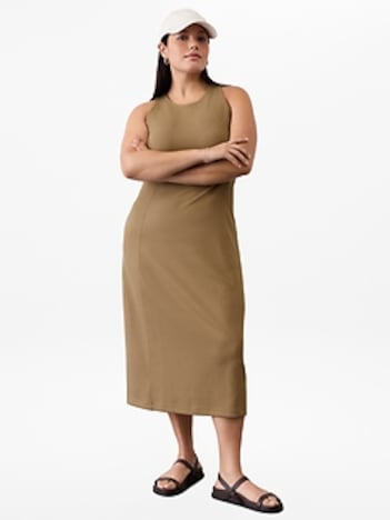 Seasoft Rib Midi Tank Dress
