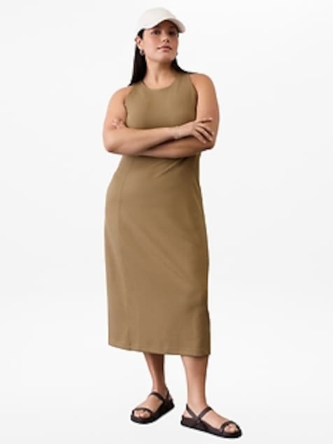 Seasoft Rib Midi Tank Dress
