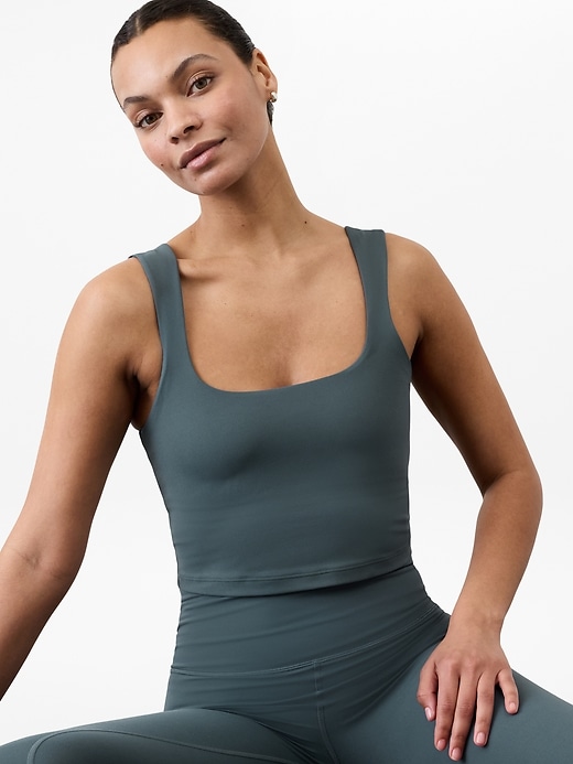 Image number 1 showing, Transcend Square Neck Crop Sports Bra A-C