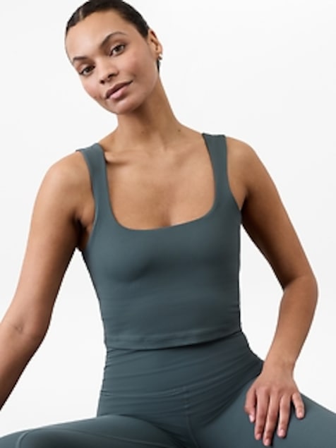 Transcend Square Neck Crop Sports Bra A-C