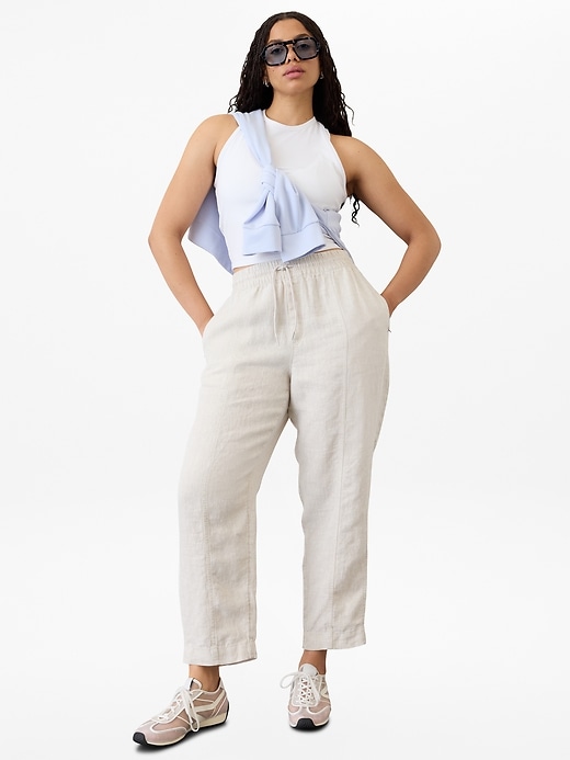 Image number 1 showing, Retreat High Rise Linen Ankle Pant