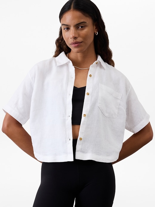 Image number 1 showing, Retreat Linen Short Sleeve Shirt