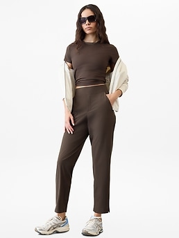 Brooklyn Mid Rise Ankle Pant - Brown - image 2