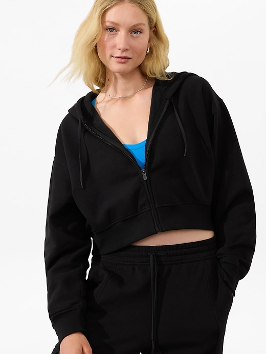 Image number 1 showing, Forever Fleece Crop Full Zip