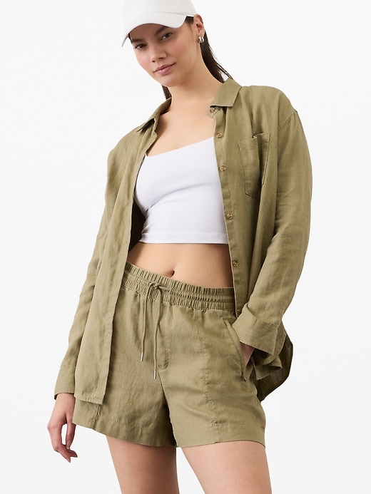 Image number 1 showing, Retreat Linen Mid Rise Short