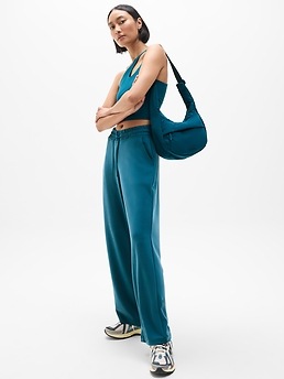 Seasoft Mid Rise Straight Pant - Blue - image 2