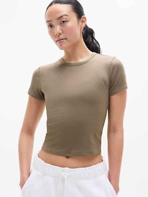 Signature Rib Crop Tee