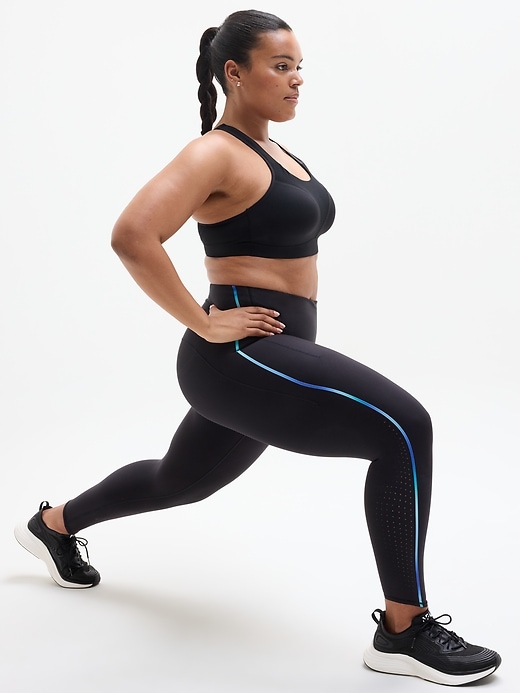 Image number 6 showing, Pacesetter Ultra High Rise Ombre Tipped Lasercut 7/8 Legging