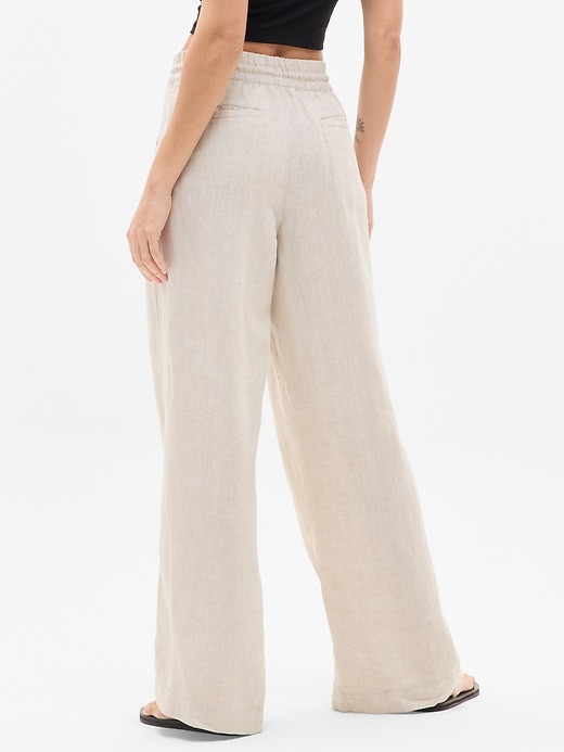 Image number 3 showing, Retreat Linen High Rise Wide Leg Pant