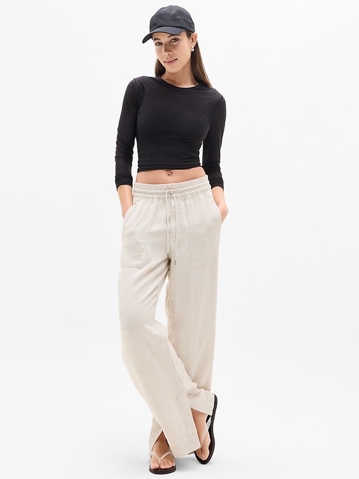 Image number 2 showing, Retreat Linen High Rise Wide Leg Pant