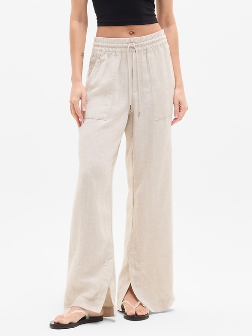 Image number 1 showing, Retreat Linen High Rise Wide Leg Pant