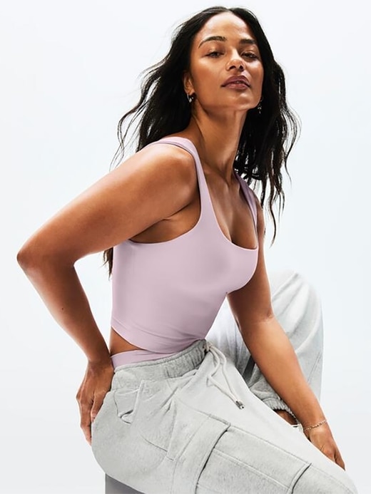 Image number 2 showing, Transcend Square Neck Crop Sports Bra D-DD