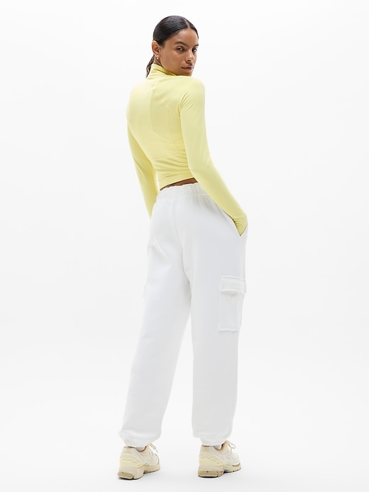 Image number 8 showing, Heavyweight Terry Mid Rise Cargo Jogger