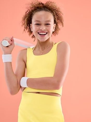 Athleta Girl Rise Above Rib Crop Tank