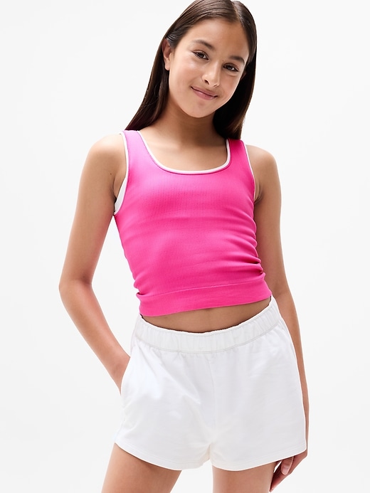 Image number 1 showing, Athleta Girl Rise Above Rib Crop Tank