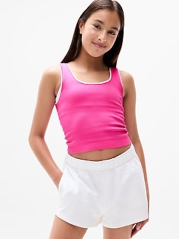 Athleta Girl Rise Above Rib Crop Tank