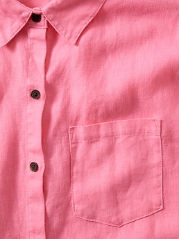 Retreat Linen Top - Pink - image 4