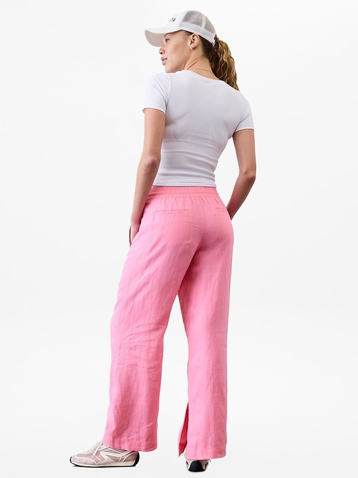 Image number 3 showing, Retreat Linen High Rise Wide Leg Pant