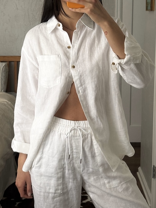 Image number 2 showing, Retreat Linen Top