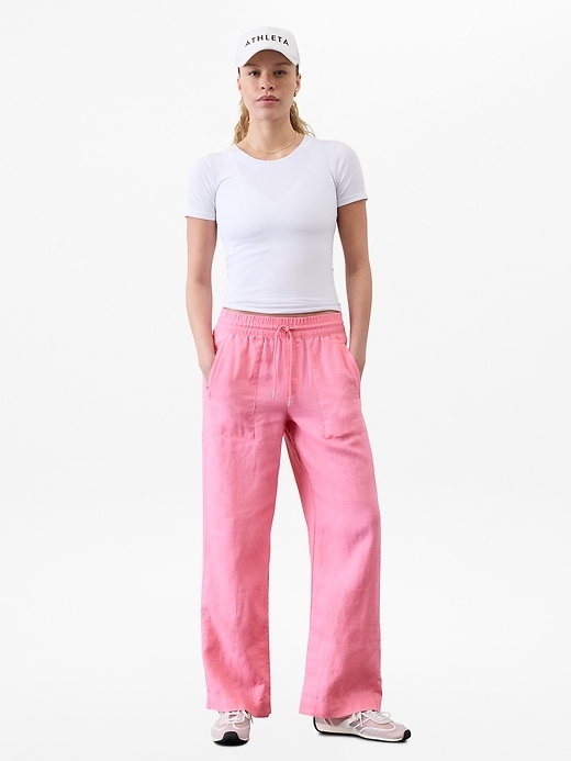 Image number 2 showing, Retreat Linen High Rise Wide Leg Pant
