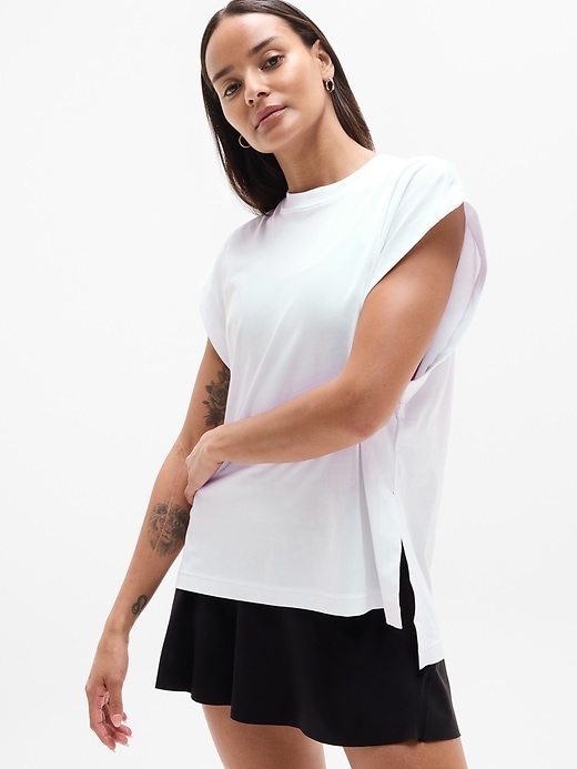 Image number 1 showing, True Cotton Oversized Muscle Tee