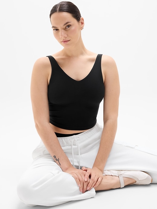 Image number 6 showing, Transcend V-Neck Crop Sports Bra A-C