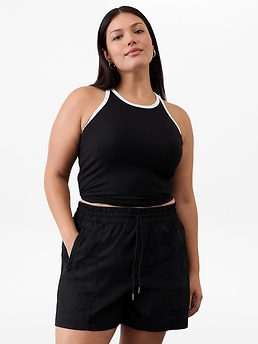 Retreat Linen Mid Rise 4" Short - Black - image 4