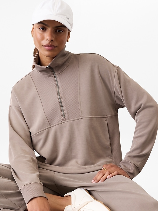 Image number 1 showing, Seasoft Rib 1/4 Zip Popover