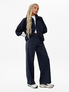 Venice High Rise Track Stripe Wide Leg Pant