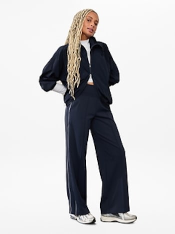 Venice High Rise Track Stripe Wide Leg Pant