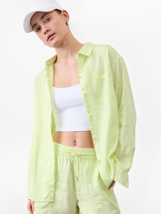 Image number 1 showing, Retreat Linen Top