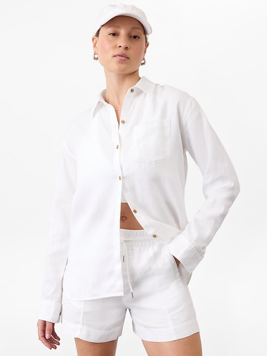Image number 3 showing, Retreat Linen Top