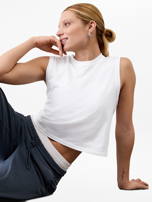 Image number 3 showing, True Cotton Crop Tank