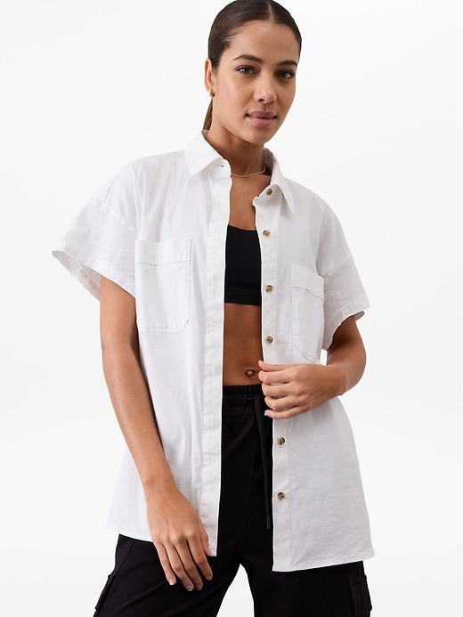Image number 1 showing, Paradise Oversized Short Sleeve Top
