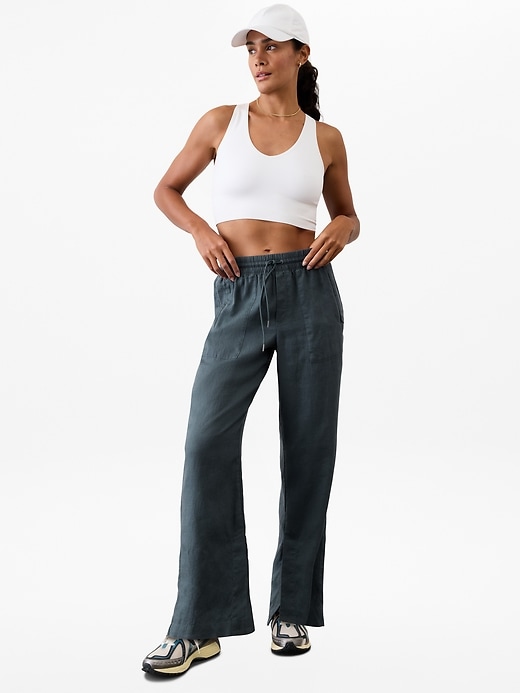 Image number 6 showing, Retreat Linen High Rise Wide Leg Pant