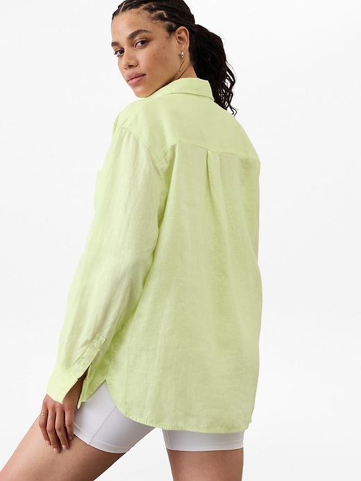 Image number 6 showing, Retreat Linen Top