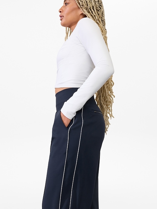 Image number 4 showing, Venice High Rise Track Stripe Wide Leg Pant