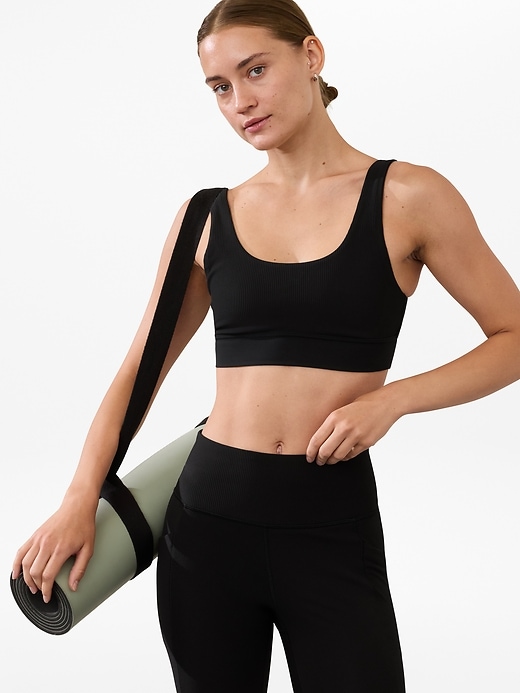 Image number 1 showing, Breathe Rib Longline Sports Bra A-C