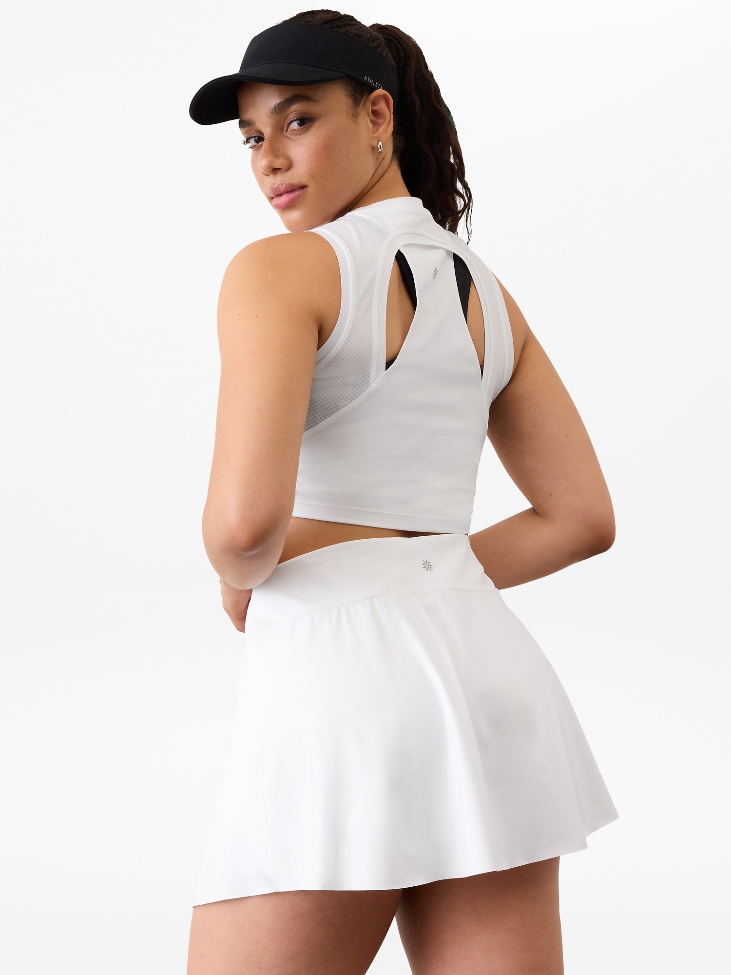 Женская юбка-шорты Athleta Ace Advantage High Rise 13.5" Skort, цвет: Яркий белый — фото 6
