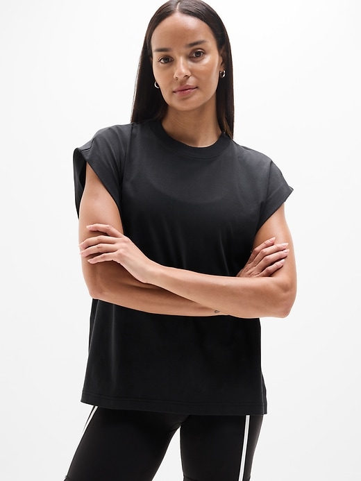 Image number 1 showing, True Cotton Oversized Muscle Tee