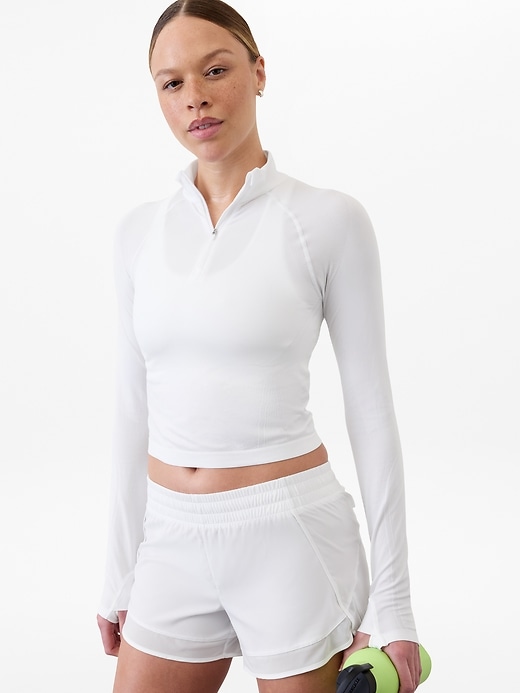 Image number 2 showing, Momentum Seamless Crop Half Zip