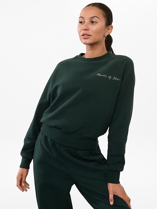 Image number 1 showing, Power of She Embroidered Crew Sweatshirt