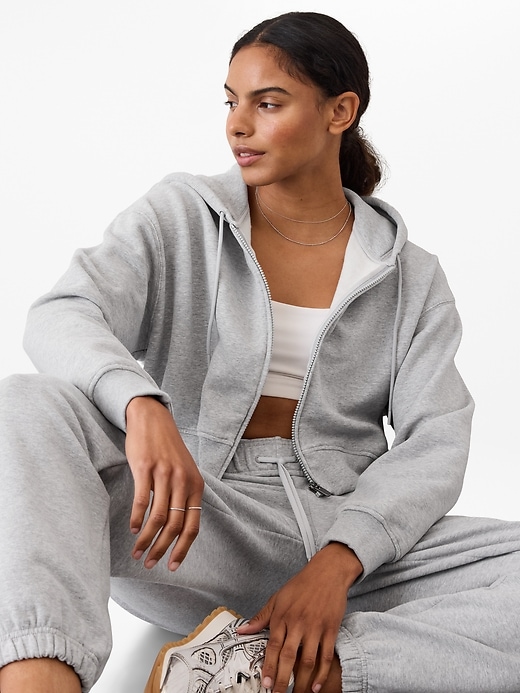 Image number 1 showing, Forever Fleece Crop Full Zip