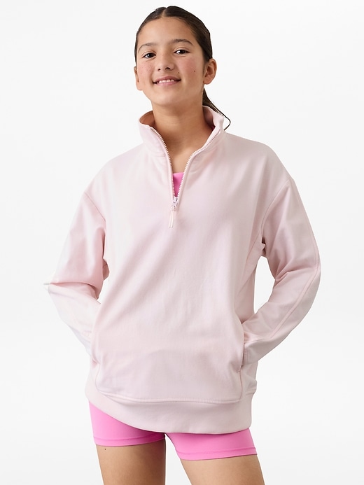 Image number 1 showing, Athleta Girl All Day 1/4 Zip Sweatshirt
