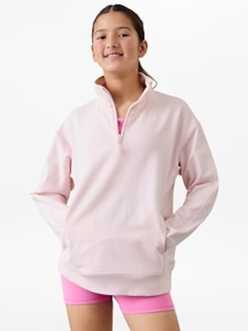 Athleta Girl All Day 1/4 Zip Sweatshirt