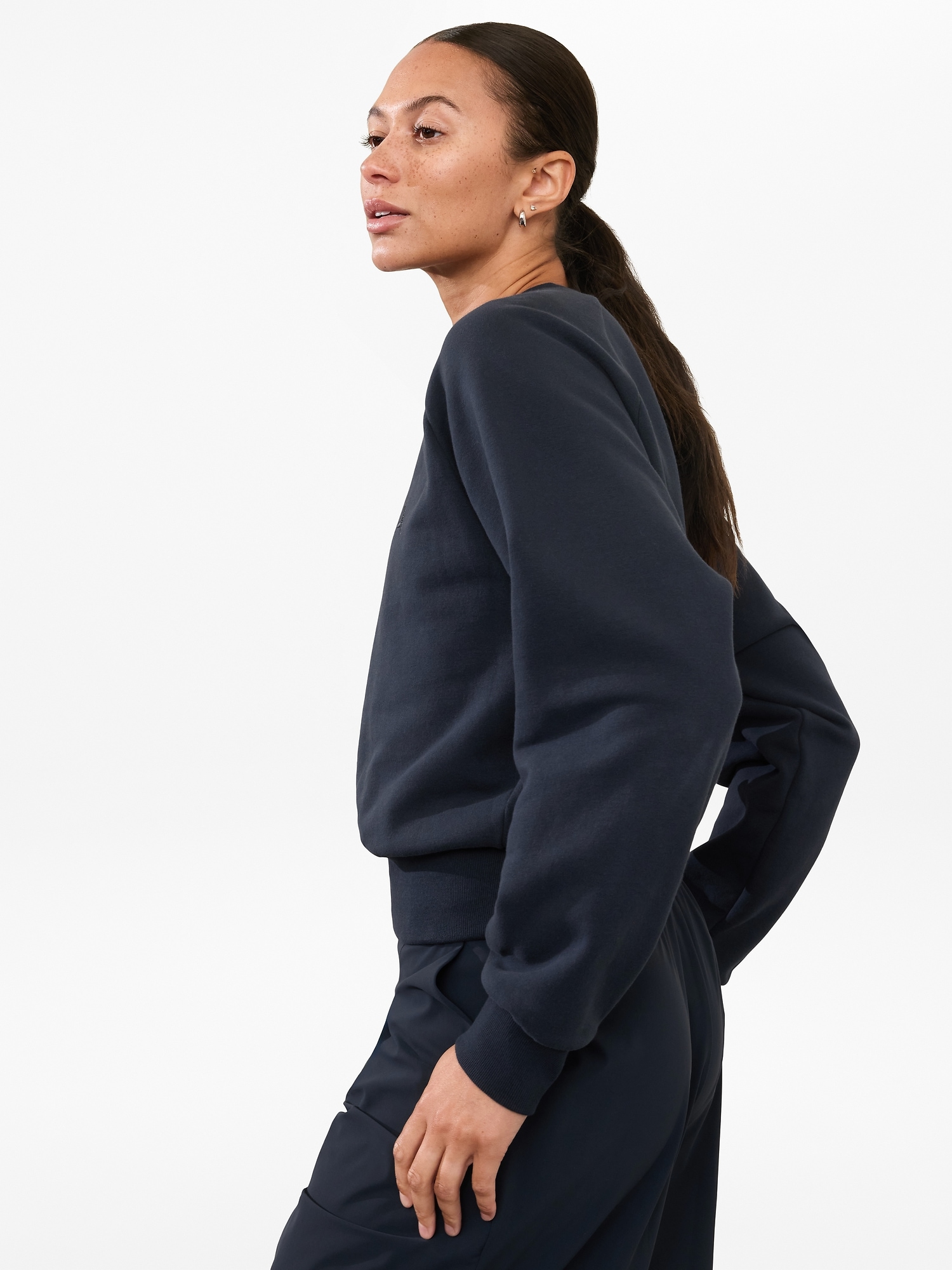 Athleta Embroidered Crew Sweatshirt