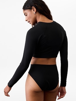 Crop Rashguard - Black - image 2